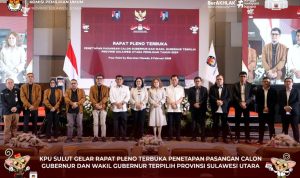 KPU Sulut resmi menetapkan pasangan calon nomor urut 1, Mayjen TNI (Purn.) Yulius Selvanus, SE, dan Dr. Johannes Victor Mailangkay, SH, MH, sebagai Gubernur dan Wakil Gubernur Terpilih Sulawesi Utara dalam Pemilihan Tahun 2024.